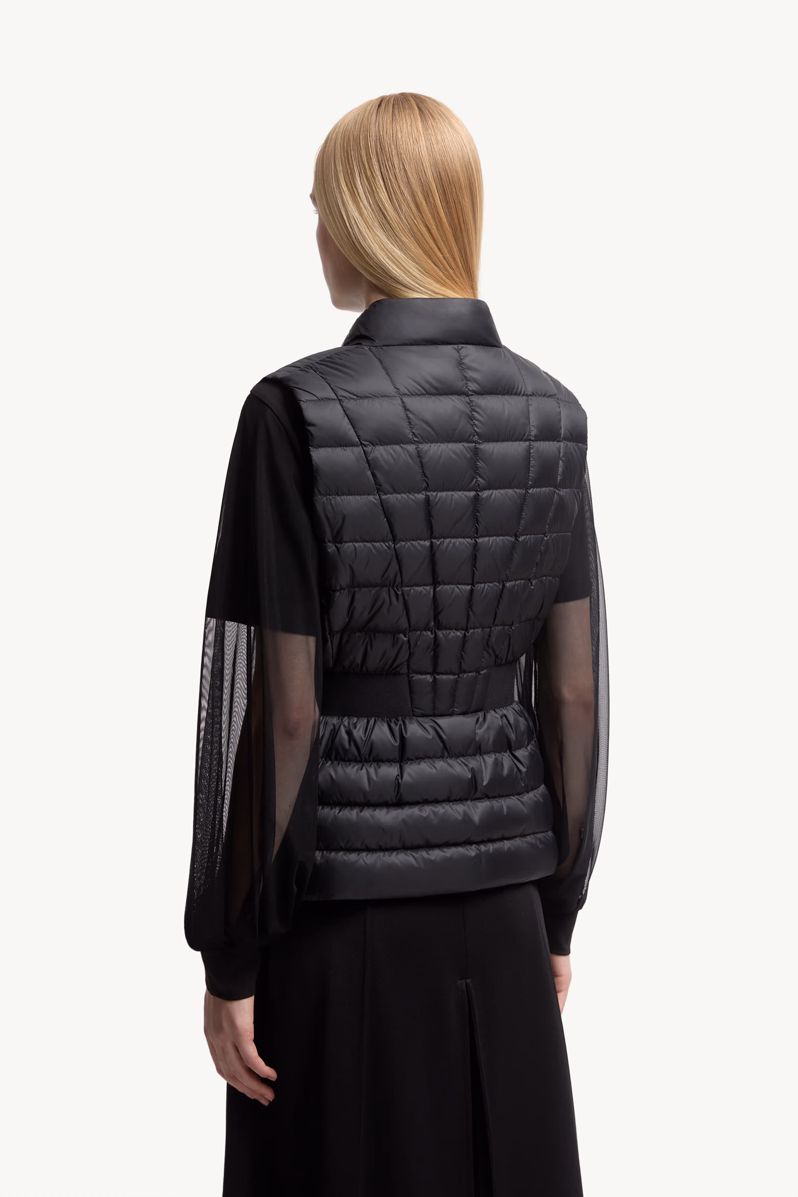 Valmarie Fit & Flare Down Vest Women Black Moncler 5